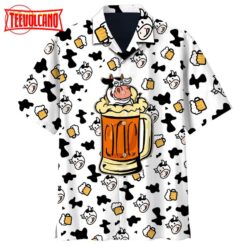 Cow and Beer Hawaiian Shirt