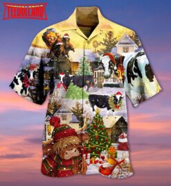 Cow Christmas Love Animals Love Hawaiian Shirt