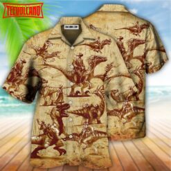 Cowboy Dinosaur Love Life Love Cool Hawaiian Shirt