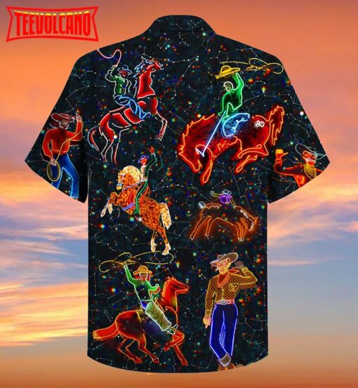 Cowboy Neon Love Life Love Cool Hawaiian Shirt