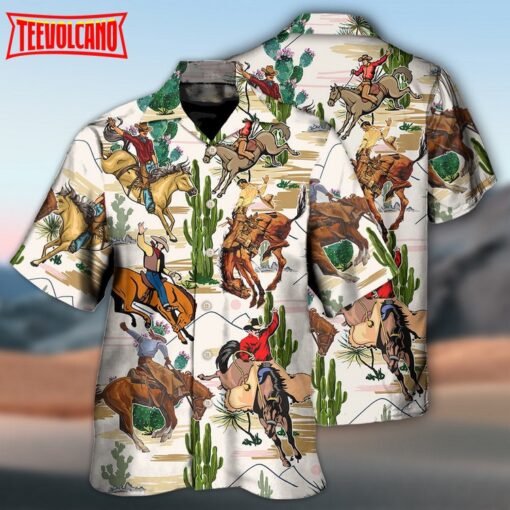 Cowboy Western Desert Cactus Tropical Hawaiian Shirt