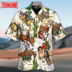 Cowboy Western Desert Cactus Tropical Hawaiian Shirt