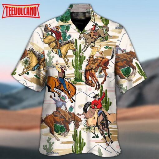 Cowboy Western Desert Cactus Tropical Hawaiian Shirt