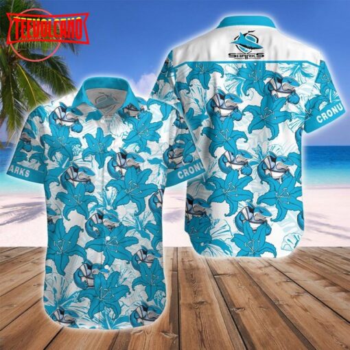 Cronulla Sharks Mascot Hawaiian Shirt