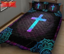 Cross Christian Light Color Bed Sheets Duvet Cover Bedding Sets