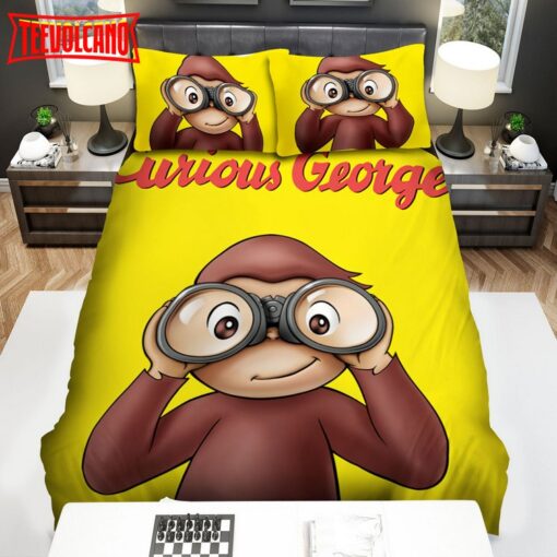 Curious George Solo Picture Bed Sheets Spread Duvet Cover Bedding Sets