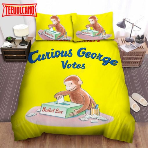 Curious George Votes Bed Sheets Spread Duvet Cover Bedding Sets