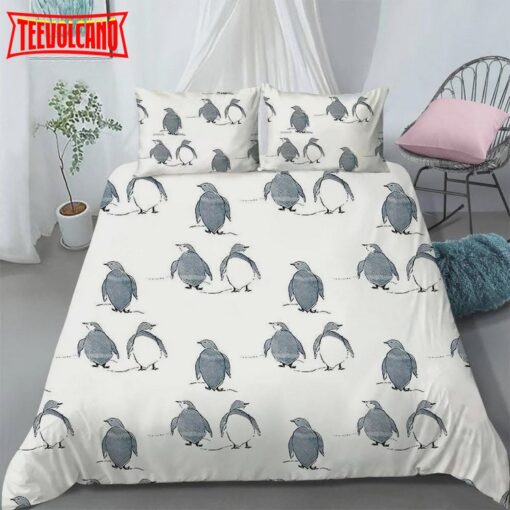 Cute Penguins Bed Sheets Duvet Cover Bedding Sets