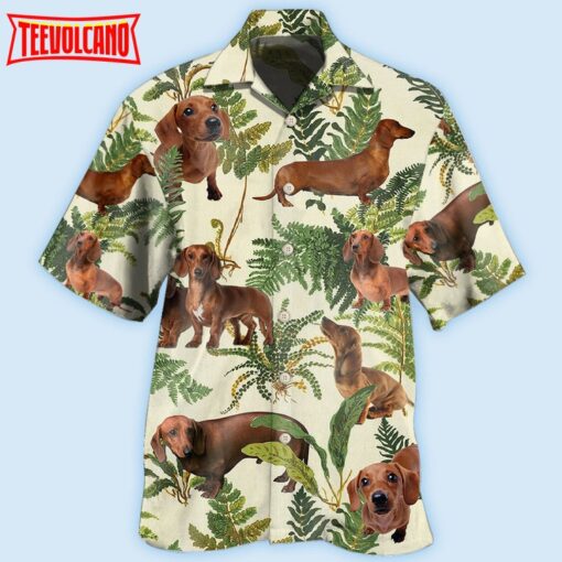 Dachshund Tropical Leaf Lovely Hawaiian Shirt