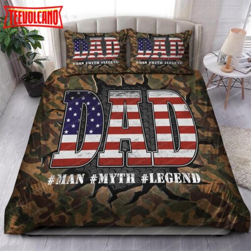 Dad Man Myth Legend Camoflage Bedding Sets