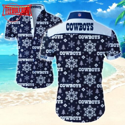 Dallas Cowboys Snowflakes Hawaiian shirts