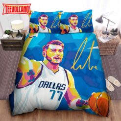 Dallas Mavericks Luka Doni Wedha’s Pop Art Portraits Bedding Sets