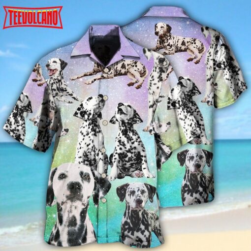 Dalmatian Dog Galaxy Lovely Style Hawaiian Shirt