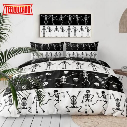 Dancing Skeleton Skull Bed Sheets Duvet Cover Bedding Sets