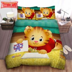 Daniel Tiger’s Neighborhood Daniel Drawing A Ferris Wheel  Duvet Cover Bedding Sets