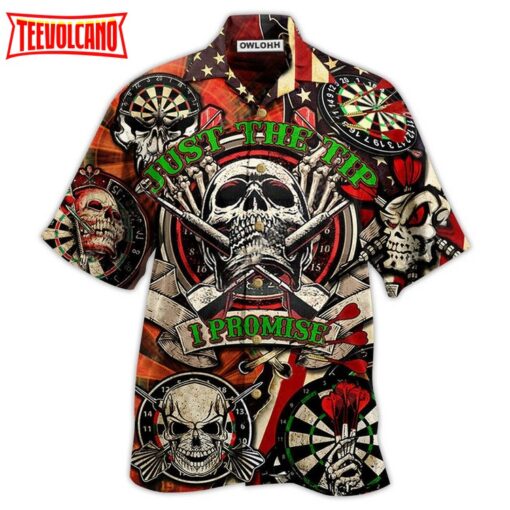 Darts Just The Tip I Promise Skull Hawaiian Shirt