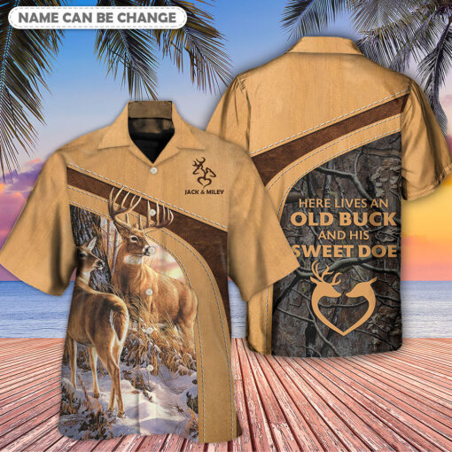 Deer Lives An Old Buck Sweet Doe Personalized Hawaiian Shirt