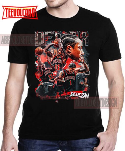 DeRozan Basketball 90s Vintage T-Shirt – Chicago Bulls NBA T-Shirt