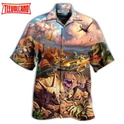 Dinosaur All Dinosaurs Go To Heaven Hawaiian Shirt