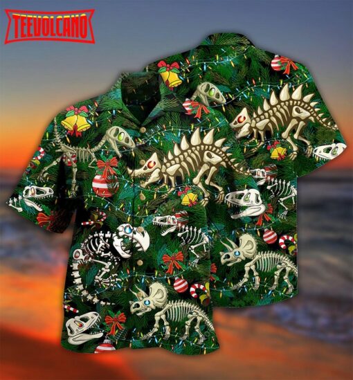 Dinosaur Dear Santa I Am A Dinosaur Hawaiian Shirt