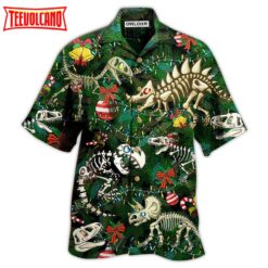 Dinosaur Dear Santa I Am A Dinosaur Hawaiian Shirt