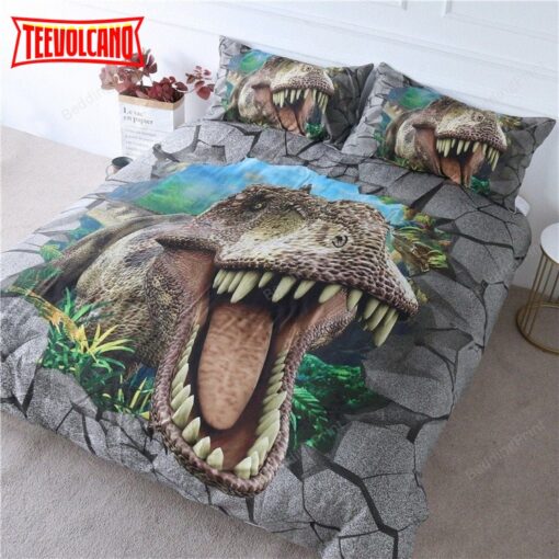 Dinosaur Dino Jurassic Children Kids Tyrannosaurus Rex Tooth Concrete Bedding Sets