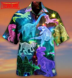 Dinosaur Fullcolor Neon Cool Hawaiian Shirt