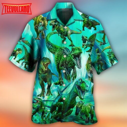 Dinosaur Running Cool Style Hawaiian Shirt