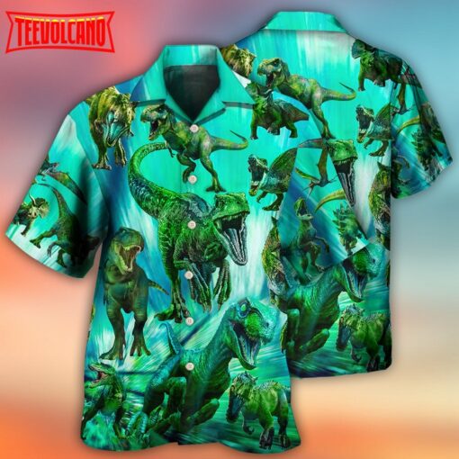 Dinosaur Running Cool Style Hawaiian Shirt