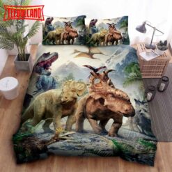 Dinosaur Species Jurassic Bed Sheets Duvet Cover Bedding Sets