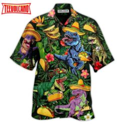 Dinosaur Taco Funny T-rex Hawaiian Shirt