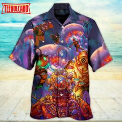 Diving Big Jellyfishes In Fantasy Under Sea Hawaiian Shirt