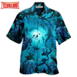 Diving Ocean Marine Biology Into The Sea Hawaiian Shirt