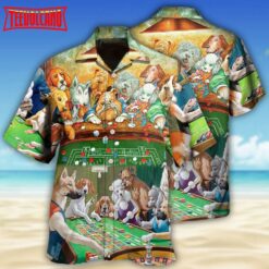 Dog Casino Play Many Funny Hawaiian Shirt