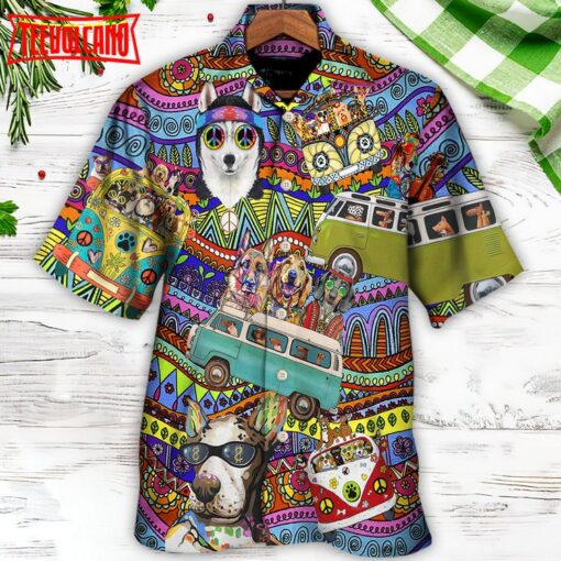 Dogs Love Cool Life Style Hawaiian Shirt