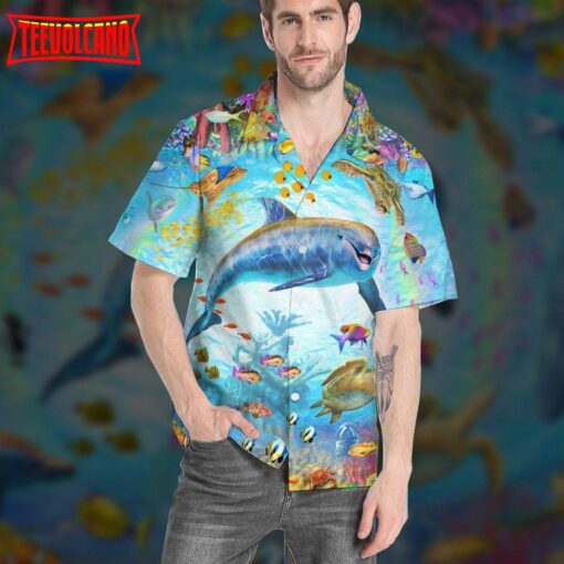 Dolphin Life In The Beautiful Ocean Hawaiian Shirt