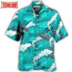 Dolphin Loves Fresh Ocean Summer Hawaiian Shirt