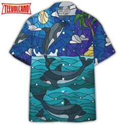 Dolphin Ocean Biology Into The Sea Hawaiian Shirt