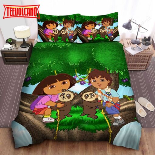 Dora &amp Diego With The Spectacled Bears Duvet Cover Bedding Sets