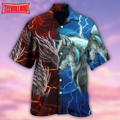 Dragon And Wolf Let’s Fight Hawaiian Shirt