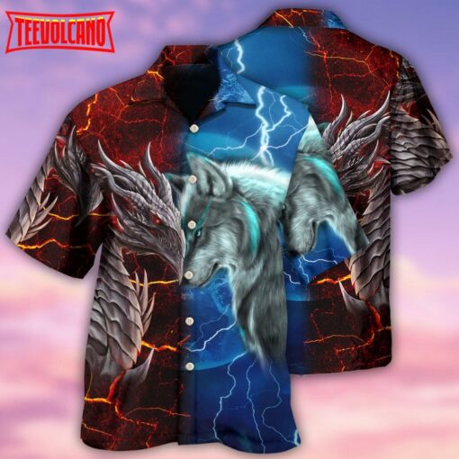 Dragon And Wolf Let’s Fight Hawaiian Shirt