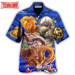 Dragon Christmas Enjoy The Night Hawaiian Shirt