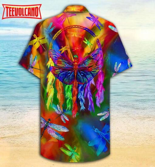 Dragon Dragonfly Colorful Love Life Hawaiian Shirt