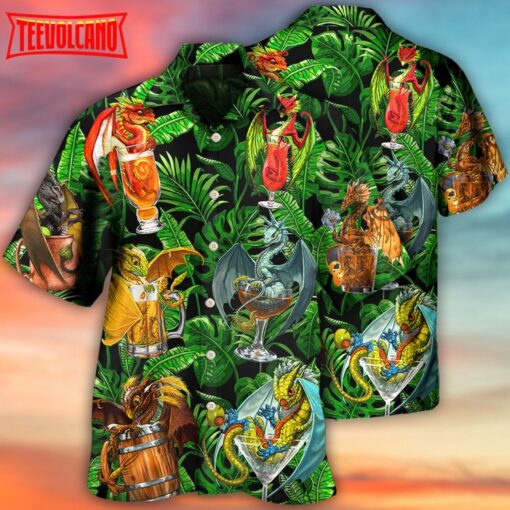 Dragon Drinking Dragon Style Hawaiian Shirt