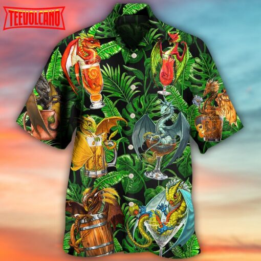 Dragon Drinking Dragon Style Hawaiian Shirt