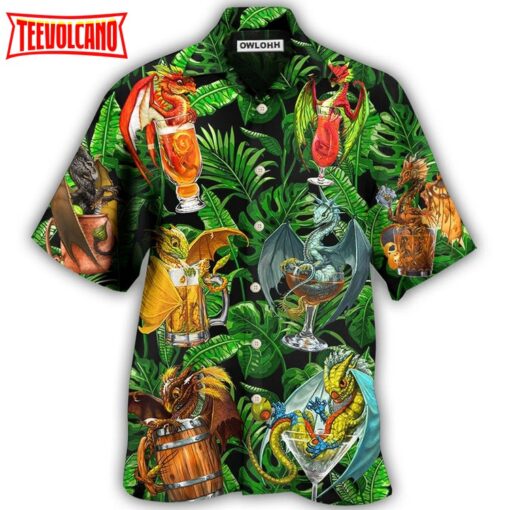 Dragon Drinking Dragon Style Hawaiian Shirt