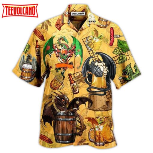 Dragon Drunkgon Loves Beer Hawaiian Shirt