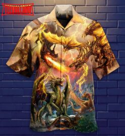 Dragon Fight To Defend The Territory Hawaiian Shirt