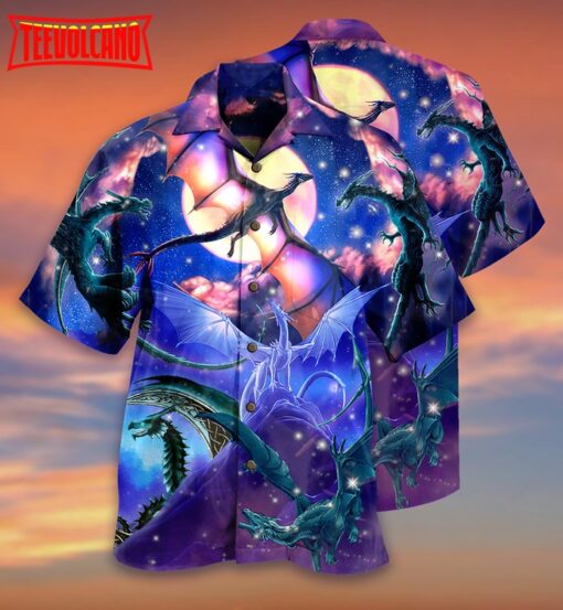 Dragon Fly To The Moon Hawaiian Shirt