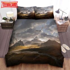 Dragon Flying Over The Valley Bed Sheets Duvet Cover Bedding Sets